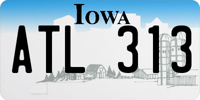 IA license plate ATL313