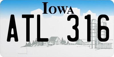 IA license plate ATL316