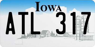 IA license plate ATL317
