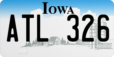 IA license plate ATL326