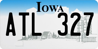 IA license plate ATL327
