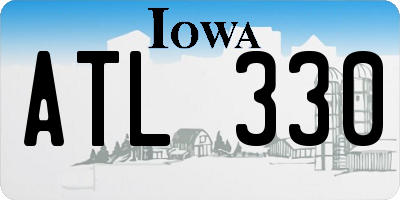 IA license plate ATL330