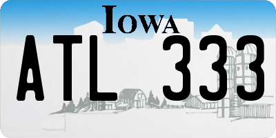 IA license plate ATL333