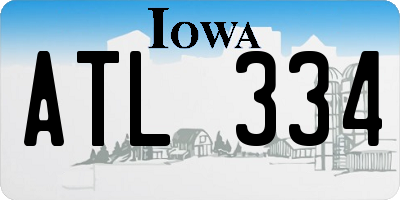 IA license plate ATL334