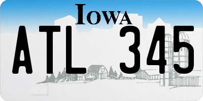 IA license plate ATL345