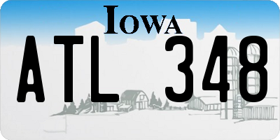 IA license plate ATL348