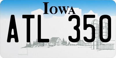 IA license plate ATL350