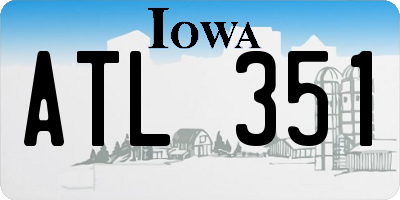 IA license plate ATL351