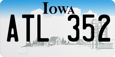 IA license plate ATL352