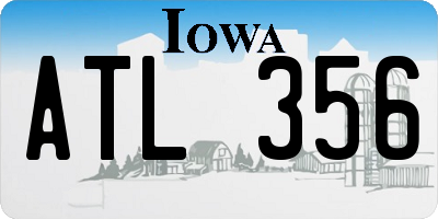 IA license plate ATL356
