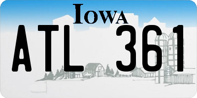 IA license plate ATL361