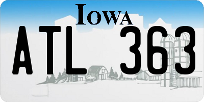 IA license plate ATL363