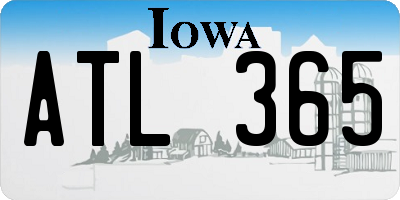 IA license plate ATL365