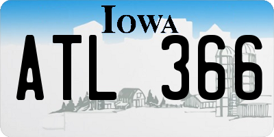 IA license plate ATL366