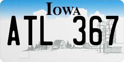 IA license plate ATL367