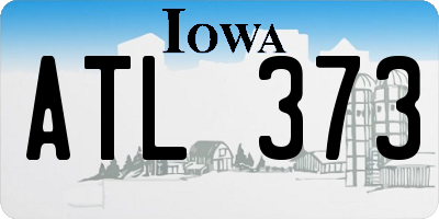 IA license plate ATL373