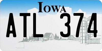 IA license plate ATL374