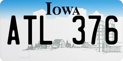 IA license plate ATL376