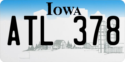 IA license plate ATL378