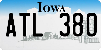IA license plate ATL380