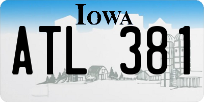 IA license plate ATL381
