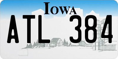 IA license plate ATL384