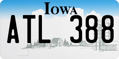 IA license plate ATL388