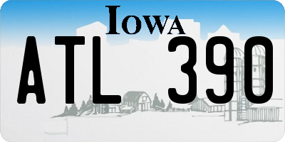 IA license plate ATL390