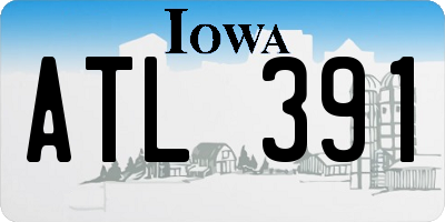 IA license plate ATL391