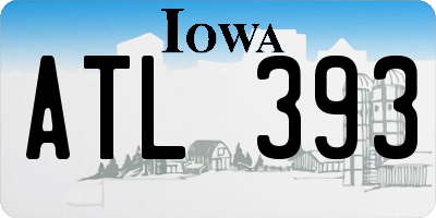 IA license plate ATL393