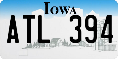 IA license plate ATL394