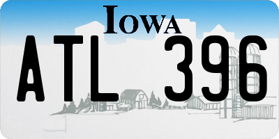 IA license plate ATL396