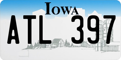 IA license plate ATL397