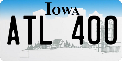 IA license plate ATL400