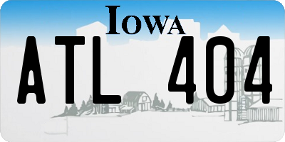 IA license plate ATL404