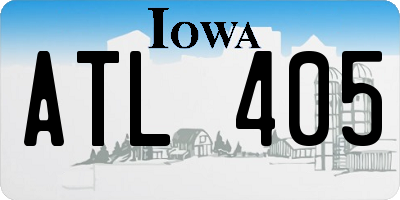 IA license plate ATL405