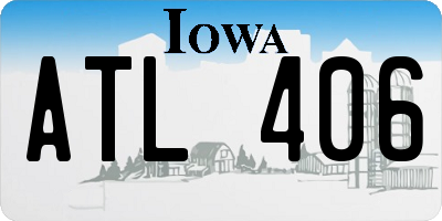IA license plate ATL406