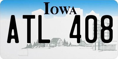 IA license plate ATL408