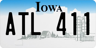 IA license plate ATL411