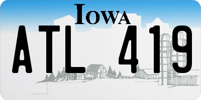 IA license plate ATL419