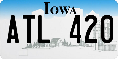 IA license plate ATL420