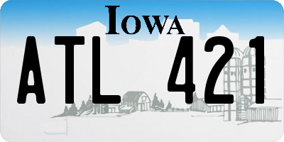 IA license plate ATL421