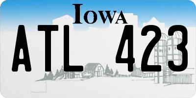 IA license plate ATL423