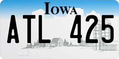 IA license plate ATL425