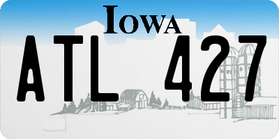 IA license plate ATL427