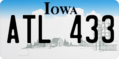 IA license plate ATL433