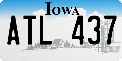 IA license plate ATL437