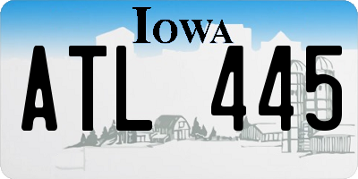 IA license plate ATL445
