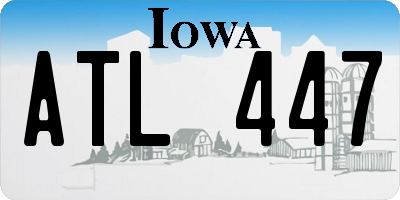 IA license plate ATL447