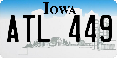 IA license plate ATL449